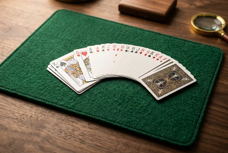 Deluxe green felt close-up pad for card magic practice